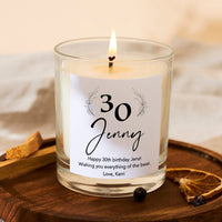 Personalised Birthday Scented Candle