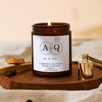 Wedding Gift Personalised Apothecary Scented Candle