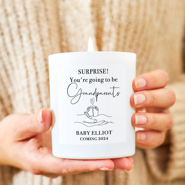 Grandparent Pregnancy Reveal Scented Candle