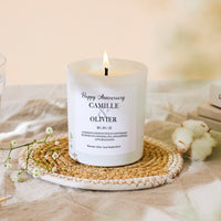 Happy Anniversary Personalised Soy Candle