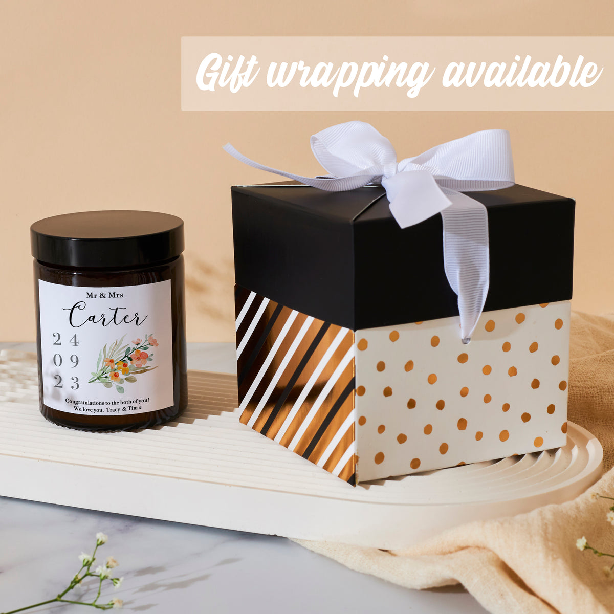 Wedding Gift Custom Scented Apothecary Candle