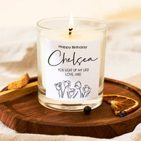 Personalised Scented Candle Birthday Gift