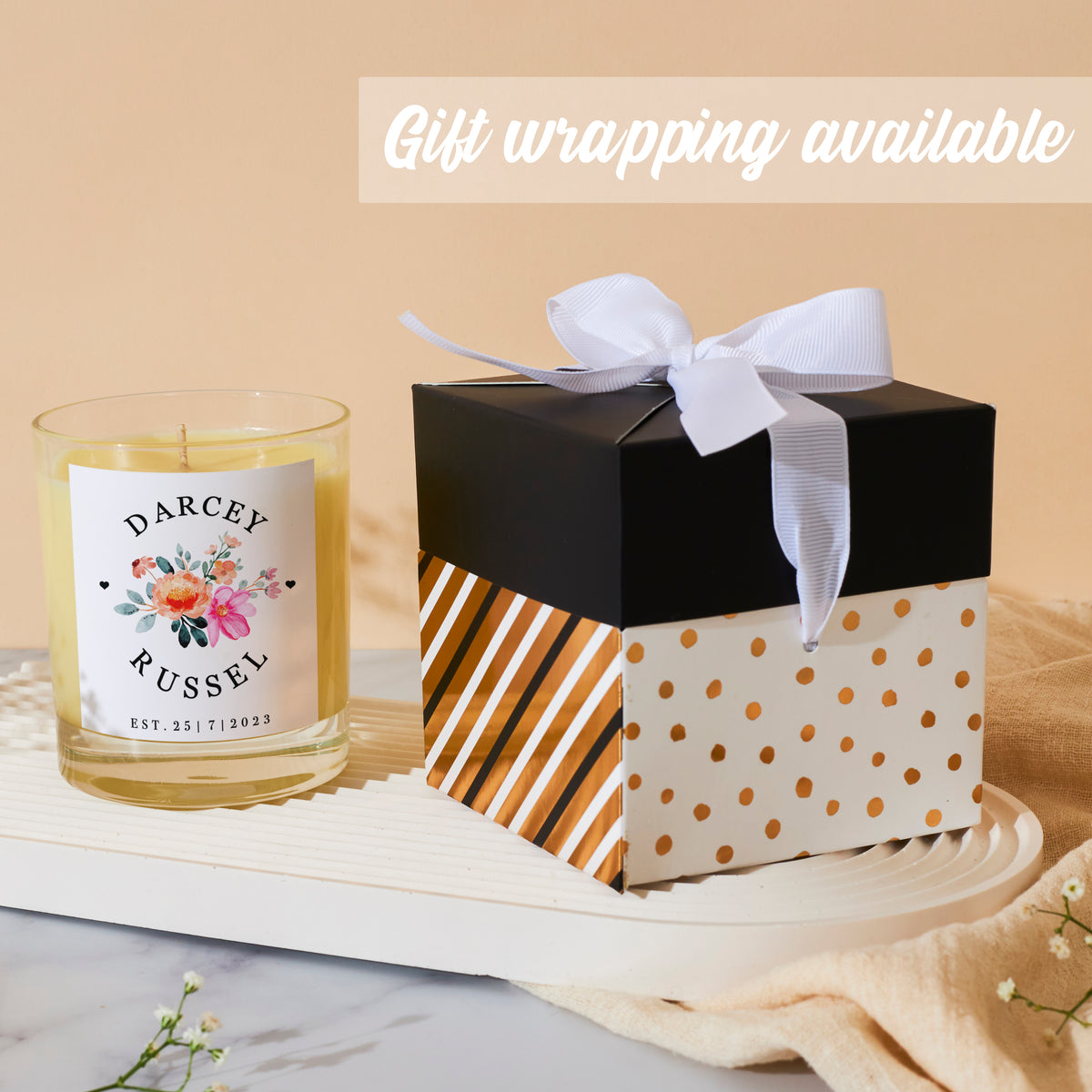 Wedding Personalised Scented Candle