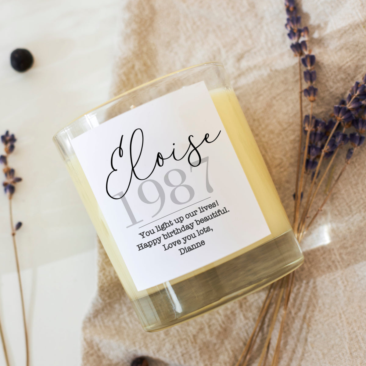 Personalised Birthday Gift Scented Candle