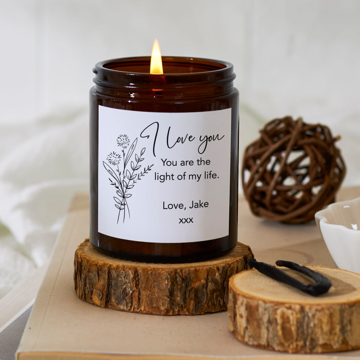 I Love You Custom Scented Candle