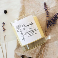 Personalised Birth Flower Soy Candle