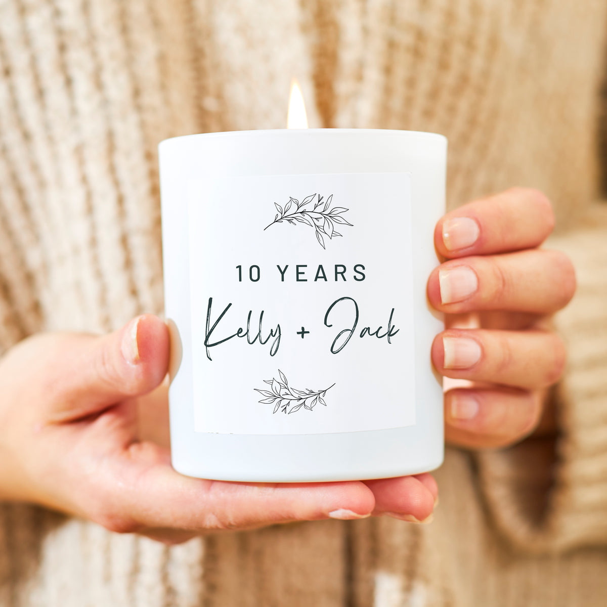 Anniversary Personalised Scented Candle Gift