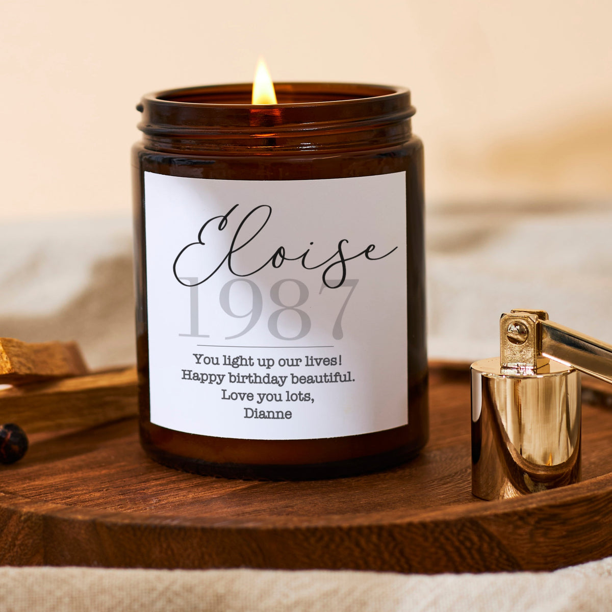 Personalised Birthday Gift Scented Apothecary Candle