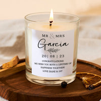 Personalised Wedding Gift Scented Candle